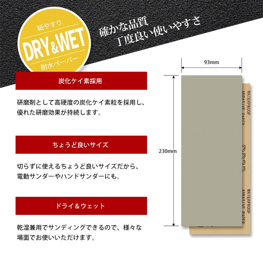 Amazon | SEEK products 耐水ペーパー #2500 12枚入り 超極細目 サンド